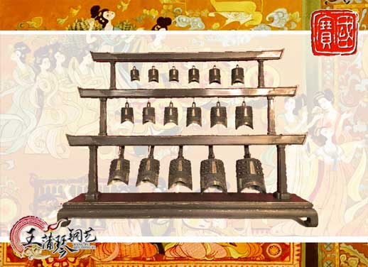 山東客戶定制17件古編鐘，迎賓編鐘古樂(lè)