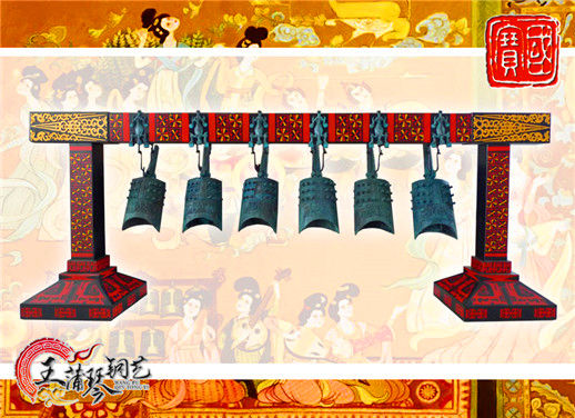 6件套仿古編鐘，小型特色樂器，民樂混音配套