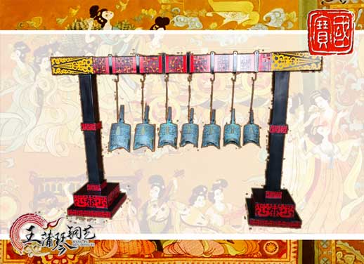7件編鐘，觀賞裝飾編鐘，可發(fā)音編鐘